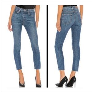 GRLFRND | The Karolina High Waist Skinny Raw Hem in Clickbait Jeans Size 25